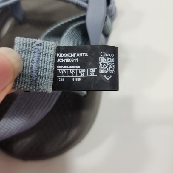 Chaco Blue Strap Unisex Kids Sports Sandals Size 3 - Picture 5 of 6